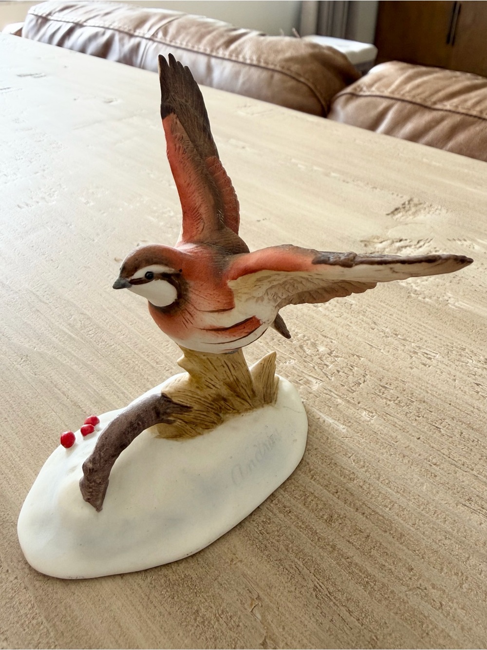 VINTAGE ANDREA BY SADEK HAND PAINTED PORCELAIN QUAIL FIGURINE MODEL #8171 (1988)
